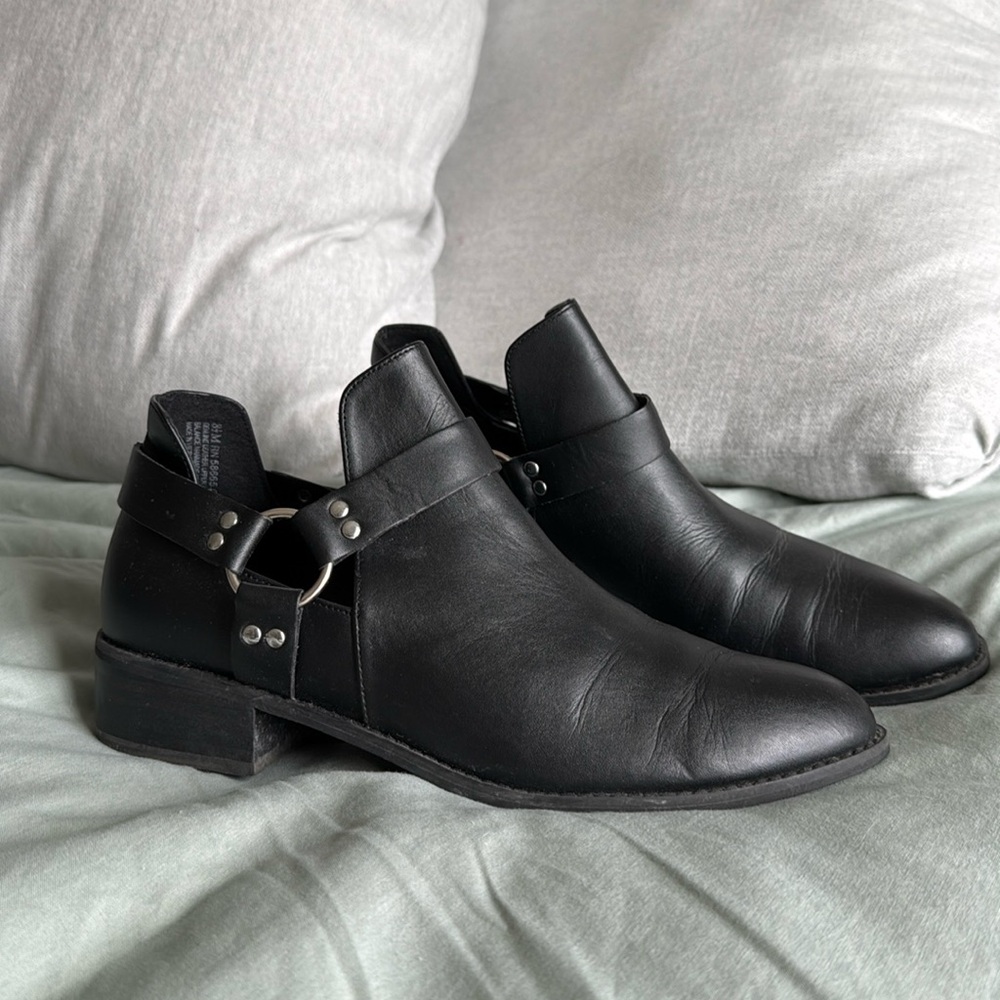 BP Black Ankle Boots with Buckles